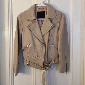 LIKE NEW AllSaints Leather Biker Jacket US4